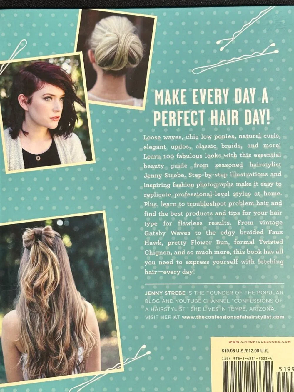 100 Perfect Hair Days Book Jenny Strebe Hairstyle Guide Coquette Boho Aesthetic